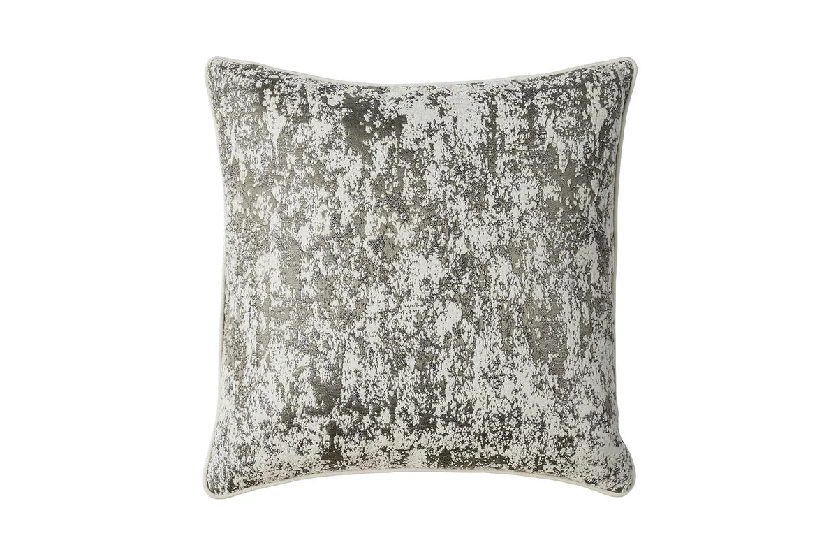 Benzara Contemporary Style Set of 2 Throw Pillows, Silver