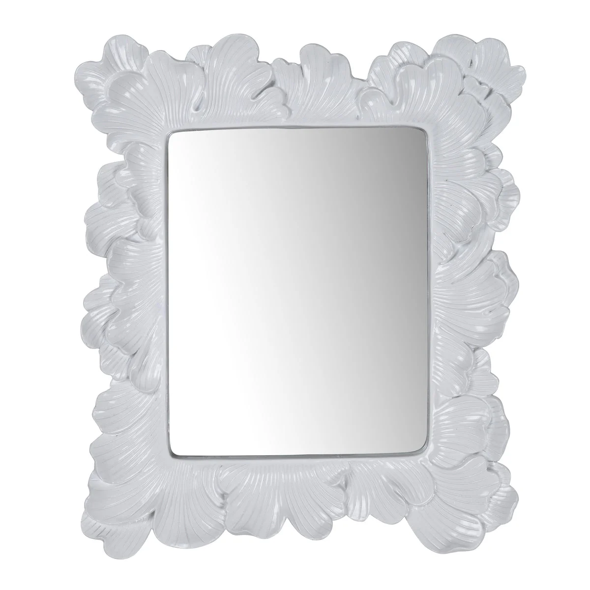 Benzara Traditional Crafted Baroque Inspired Mirror, White