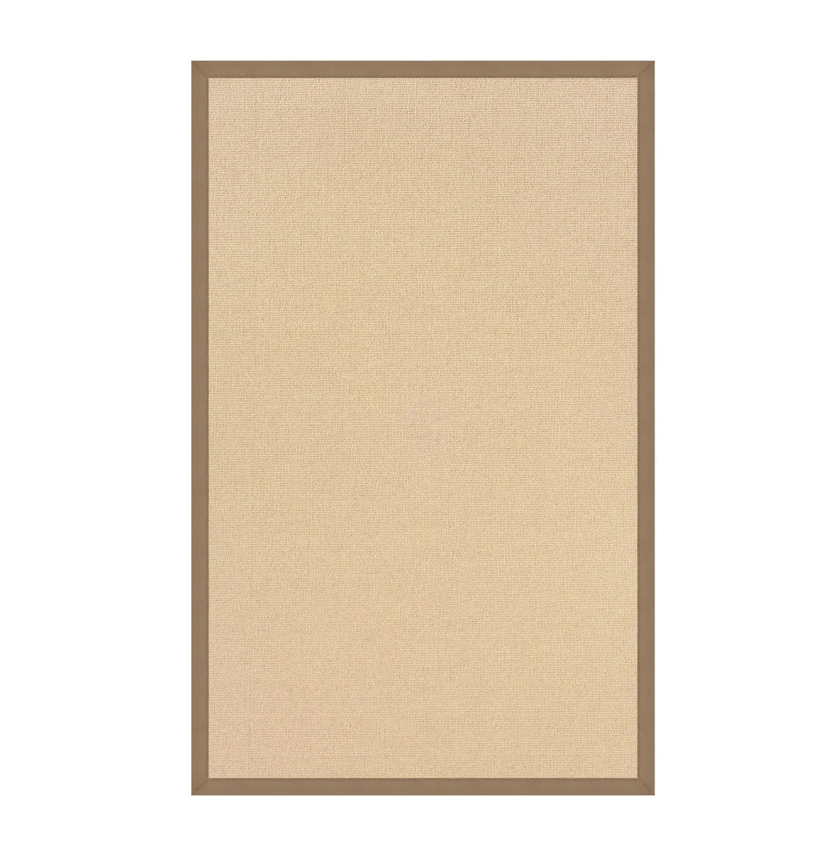 Benzara 12 x 2.5 Machine Tufted Wool Rug with Action Backing, Brown and Beige