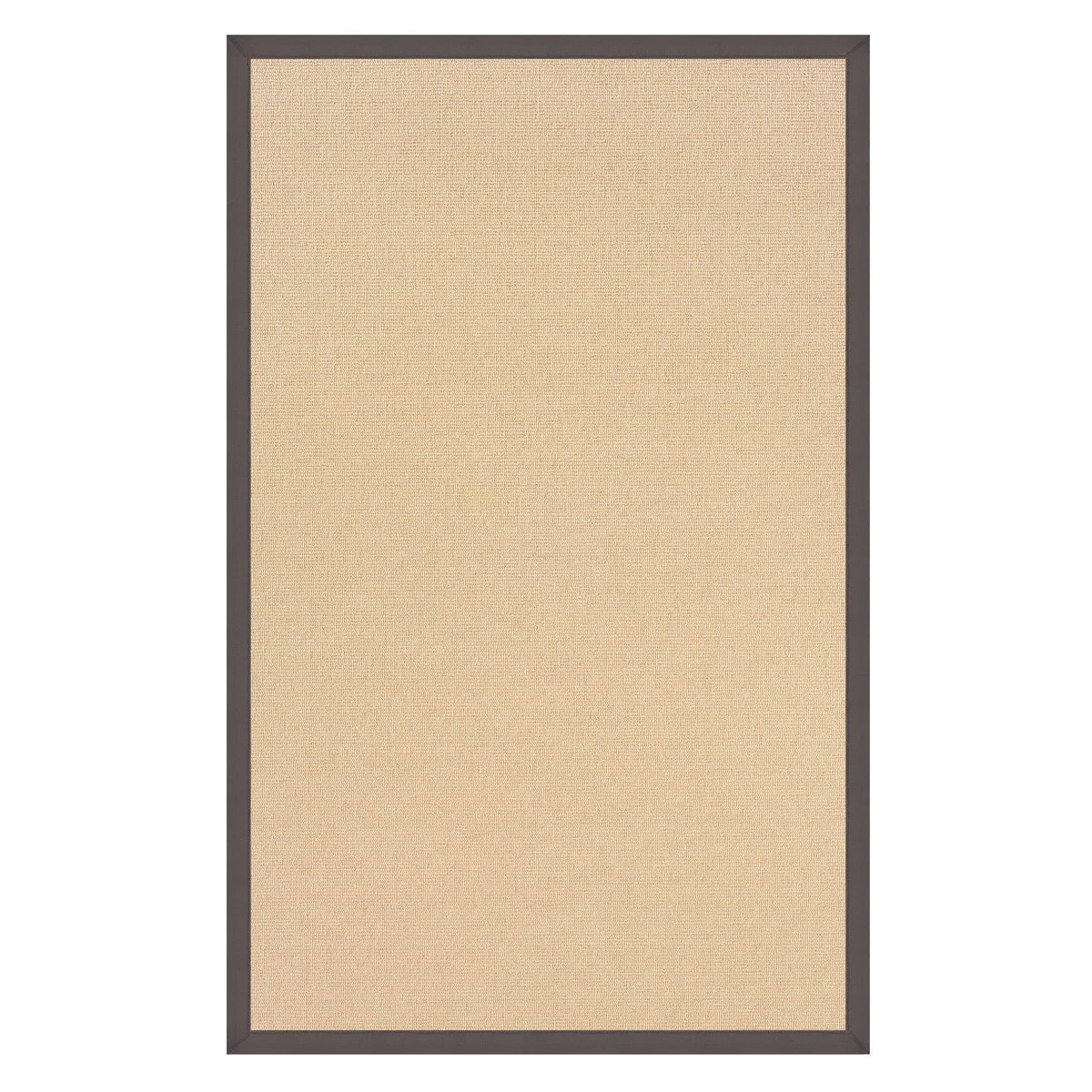 Benzara 8 x 2.5 Machine Tufted Wool Rug with Action Backing, Brown and Gray