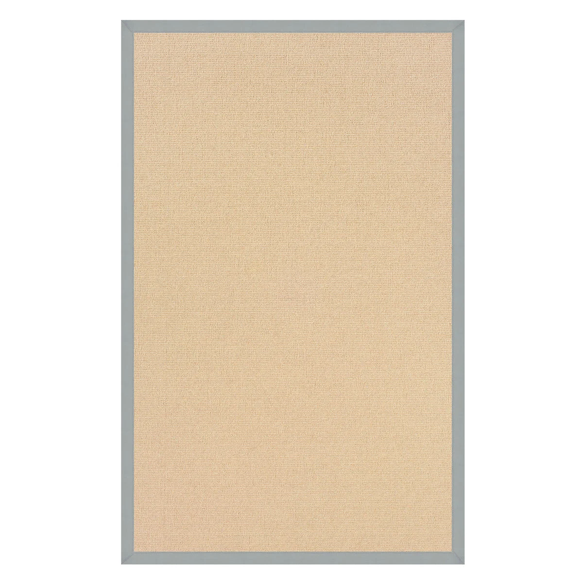 Benzara 6 x 4 Machine Tufted Wool Rug with Action Backing, Brown and Ice Blue