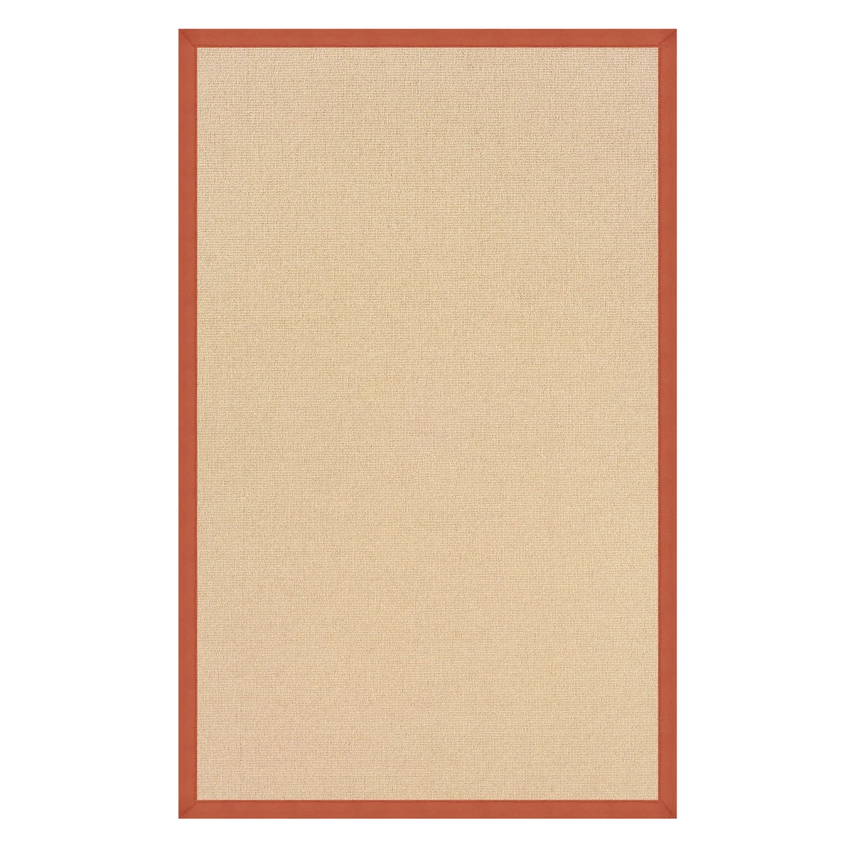 Benzara 12 x 2.5 Machine Tufted Wool Rug with Action Backing, Brown and Orange