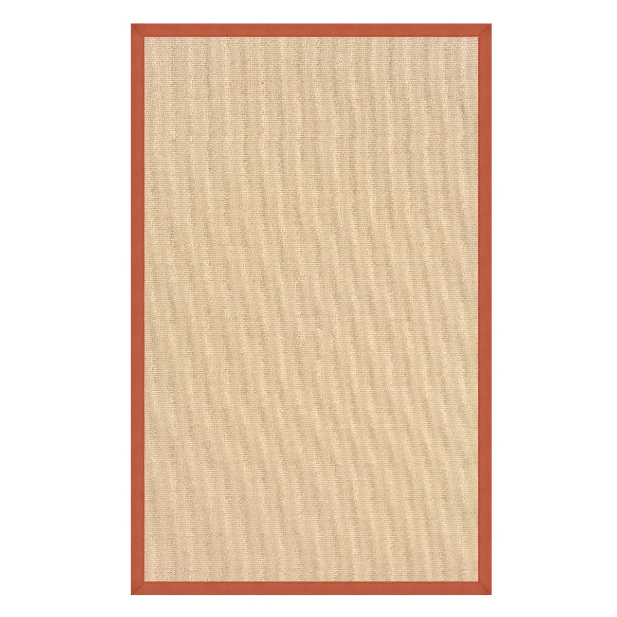 Benzara 2.83 x 1.83 Machine Tufted Wool Rug with Action Backing, Brown and Orange