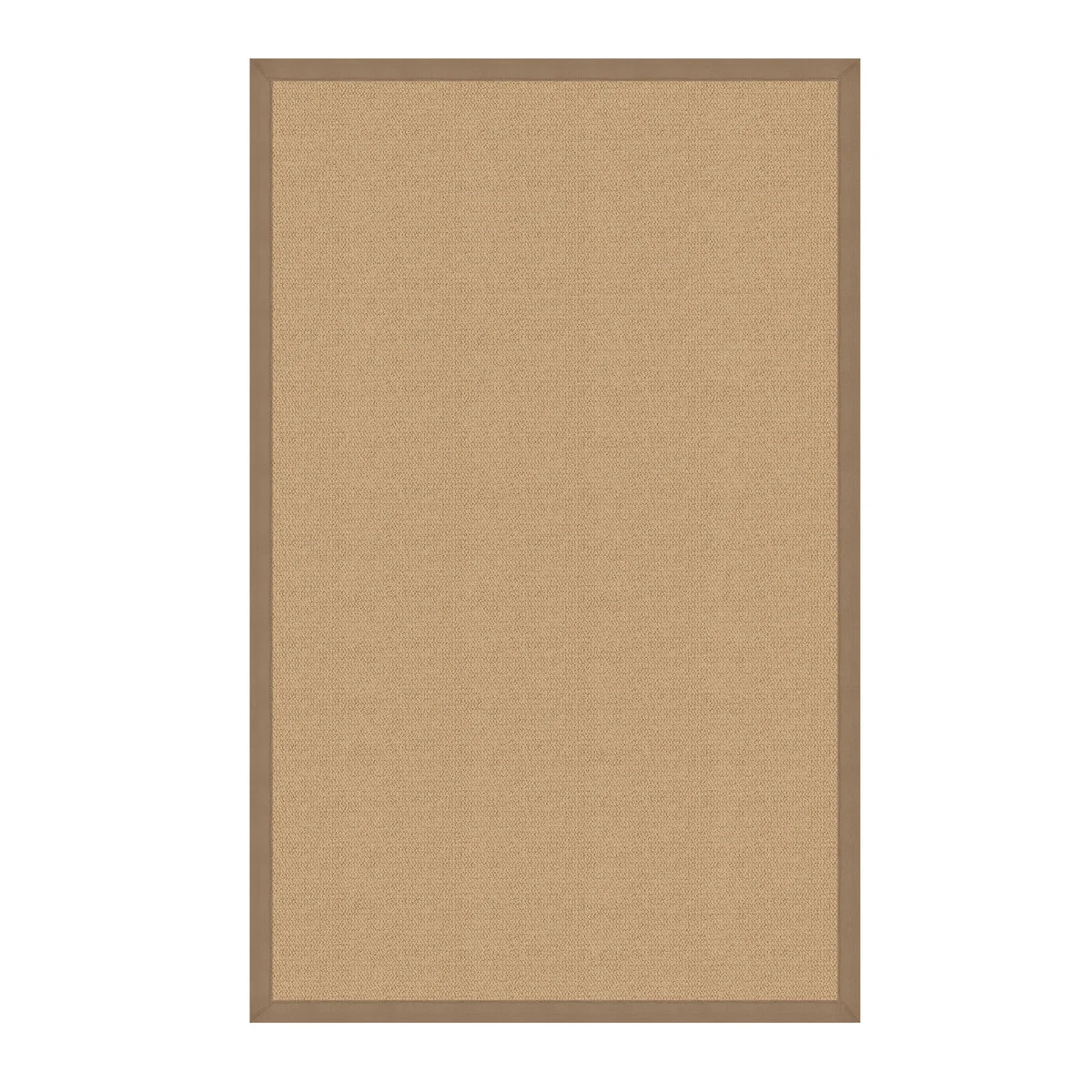 Benzara 8 x 5 Machine Tufted Wool Rug with Action Backing, Beige