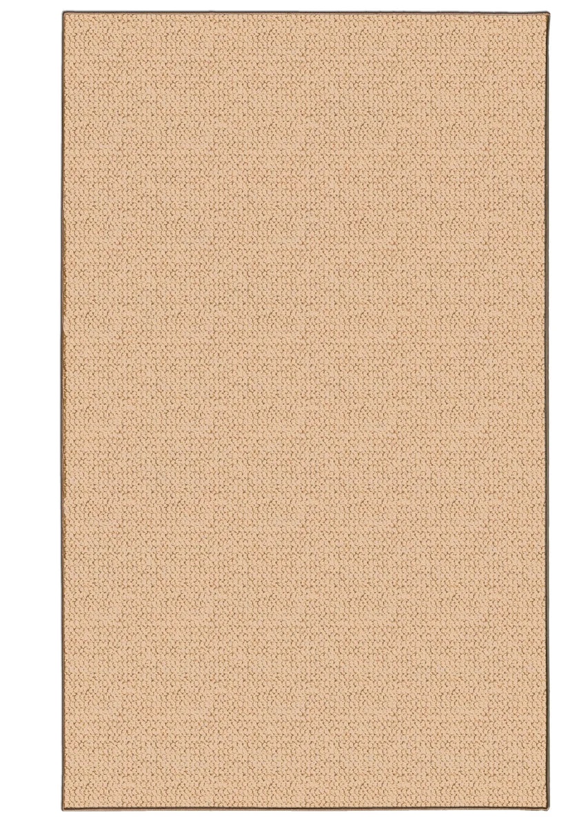 Benzara 5 X 3 Feet Hand Tufted Wool Rug with Jute Backing, Natural Brown