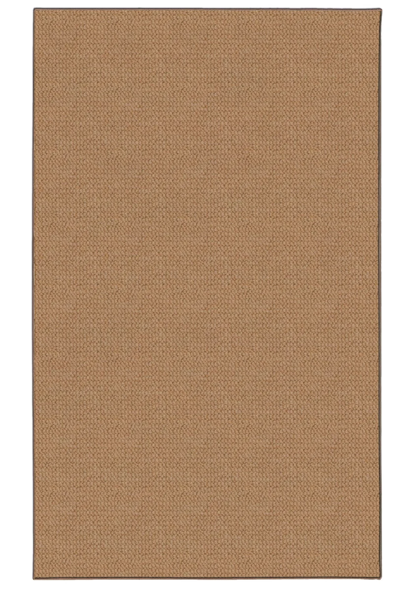 Benzara 2.83 x 1.83 Feet Hand Tufted Wool Rug with Jute Backing, Cork Brown