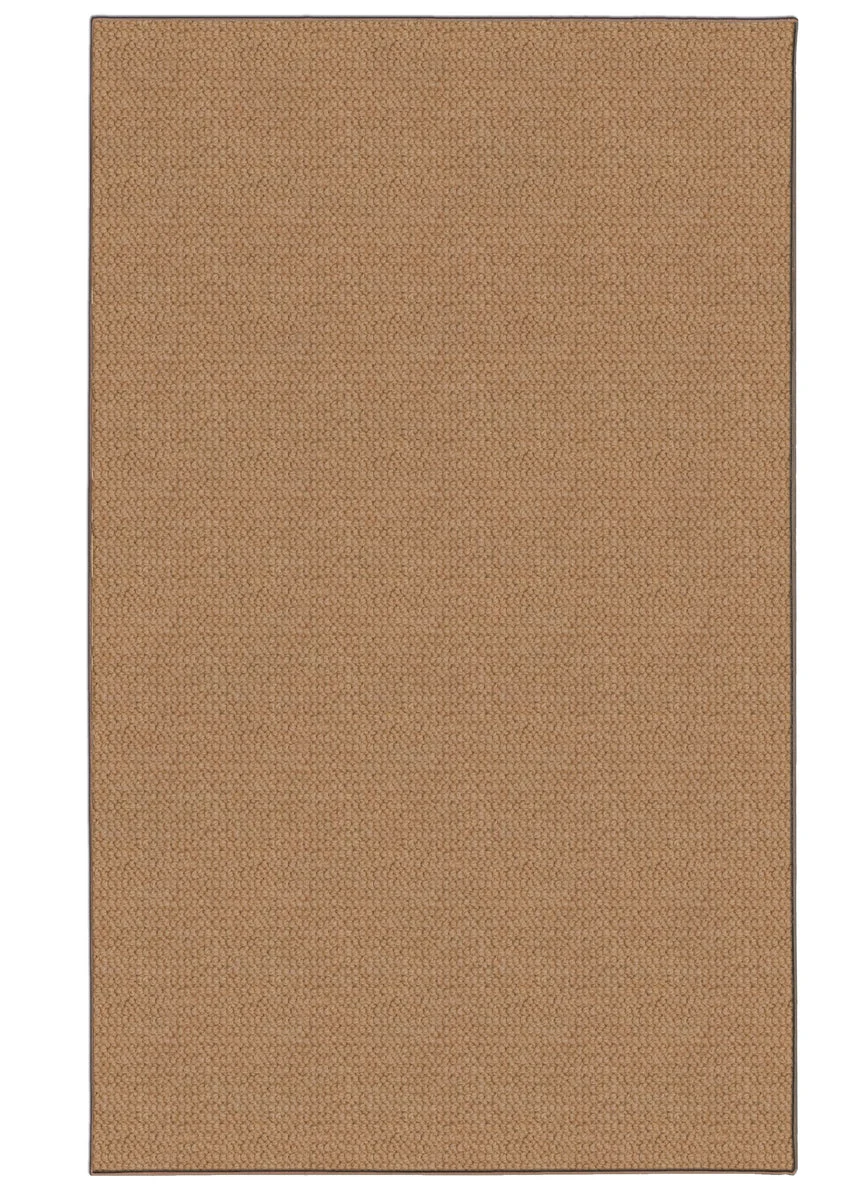 Benzara 9 x 2.5 Feet Hand Tufted Wool Rug with Jute Backing, Cork Brown