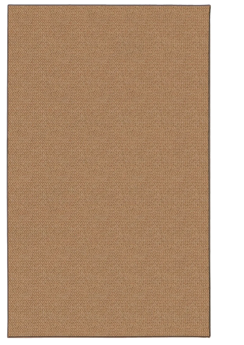 Benzara 5 X 3 Feet Hand Tufted Wool Rug with Jute Backing, Cork Brown