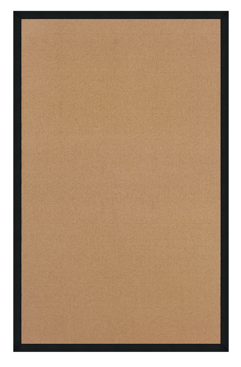 Benzara 8 x 2.5 Feet Hand Finish Wool Rug with Action Backing, Brown and Black