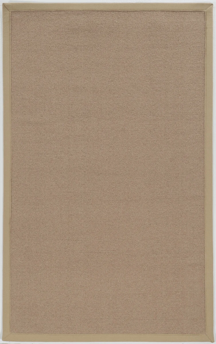 Benzara 6 x 4 Feet Hand Finish Wool Rug with Action Backing, Brown and Beige