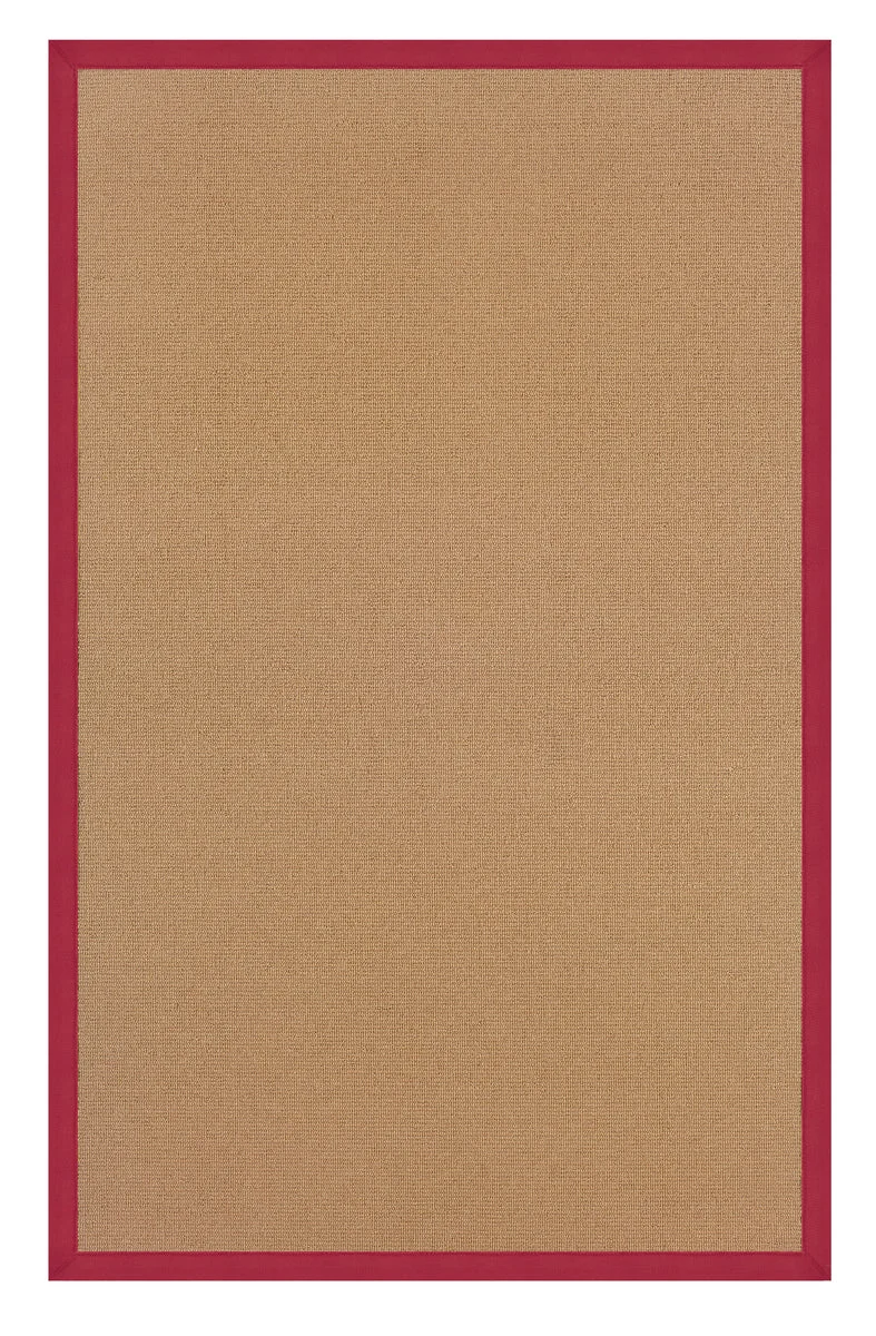 Benzara 8 x 2.5 Feet Hand Finish Wool Rug with Action Backing, Brown and Red