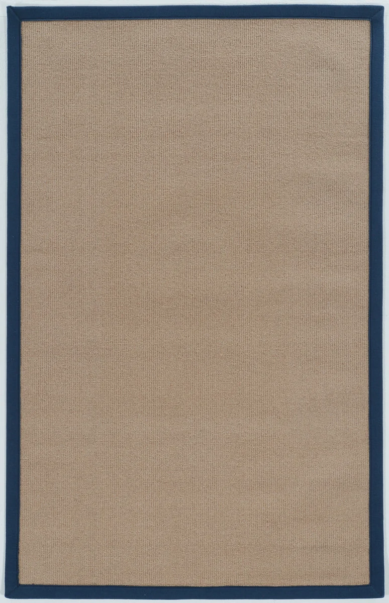 Benzara 2.83 x 1.83 Feet Hand Finish Wool Rug with Action Backing, Brown and Blue