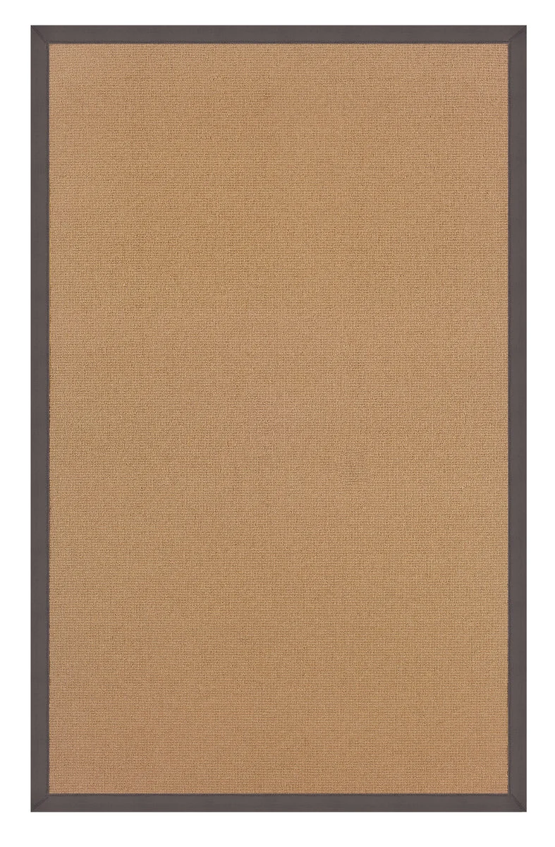 Benzara 6 x 4 Feet Hand Finish Wool Rug with Action Backing, Brown and Gray
