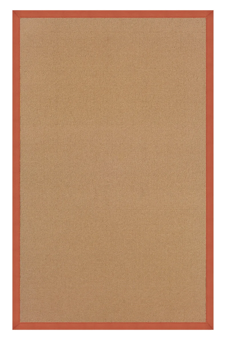 Benzara 8 x 5 Feet Hand Finish Wool Rug with Latex Bottom Layer, Brown and Orange