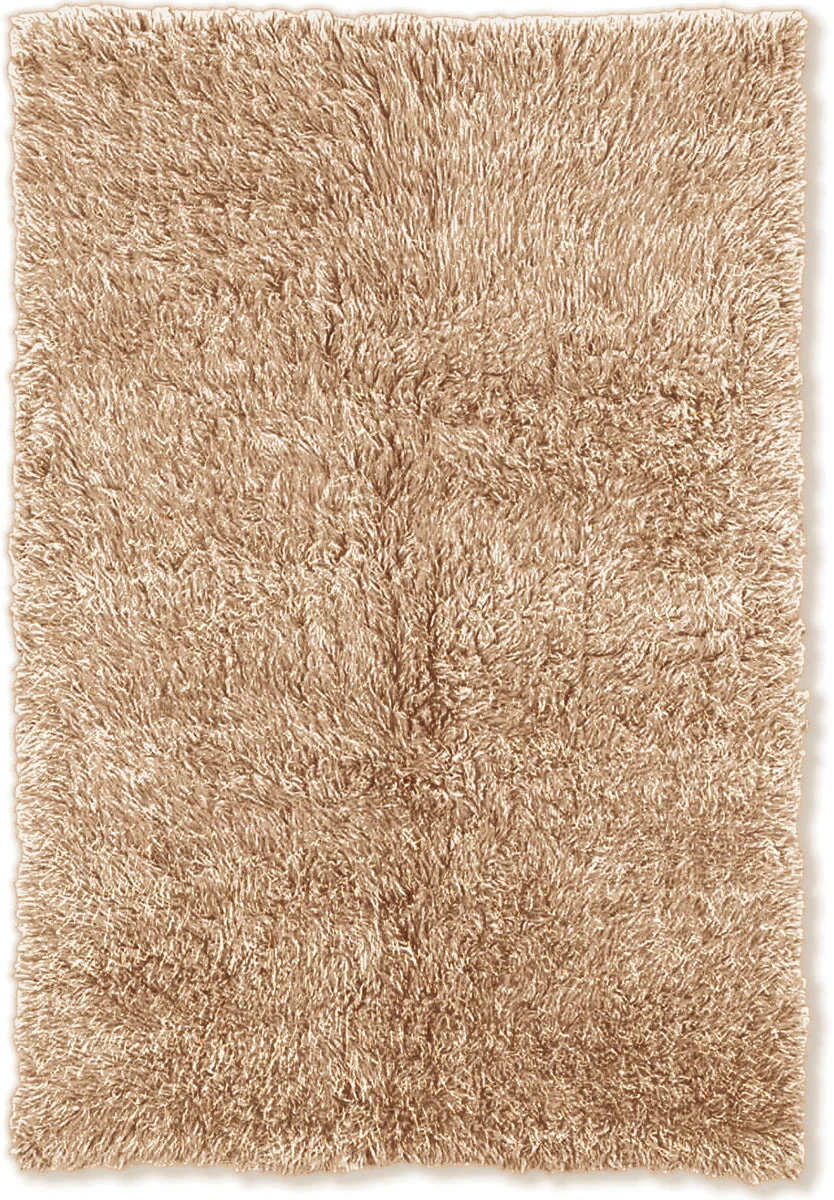 Benzara 5 X 3 Feet Shag Style Latex Free Hand Woven Wool Rug, Beige