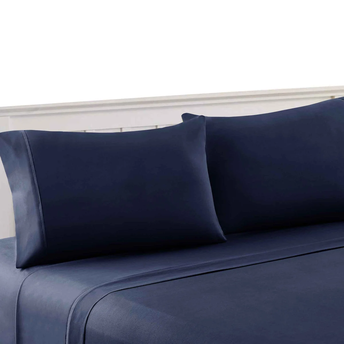 Bezons 3 Piece Twin Size Plain Sheet Set The Urban Port, Navy Blue
