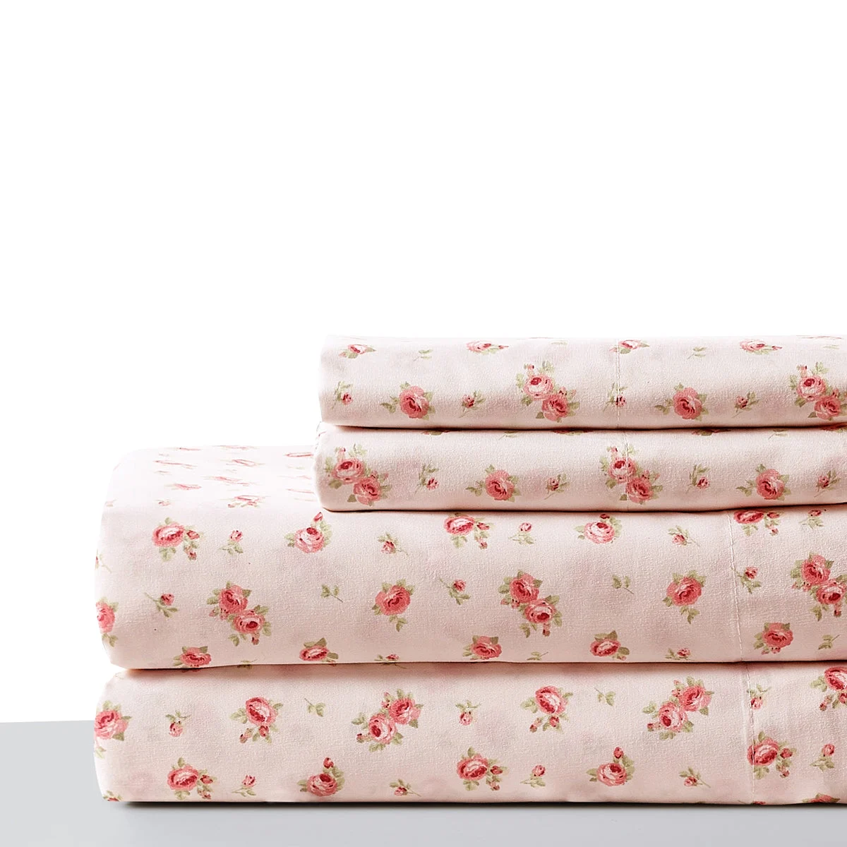 Melun 4 Piece Queen Size Rose Pattern Sheet Set The Urban Port, Pink