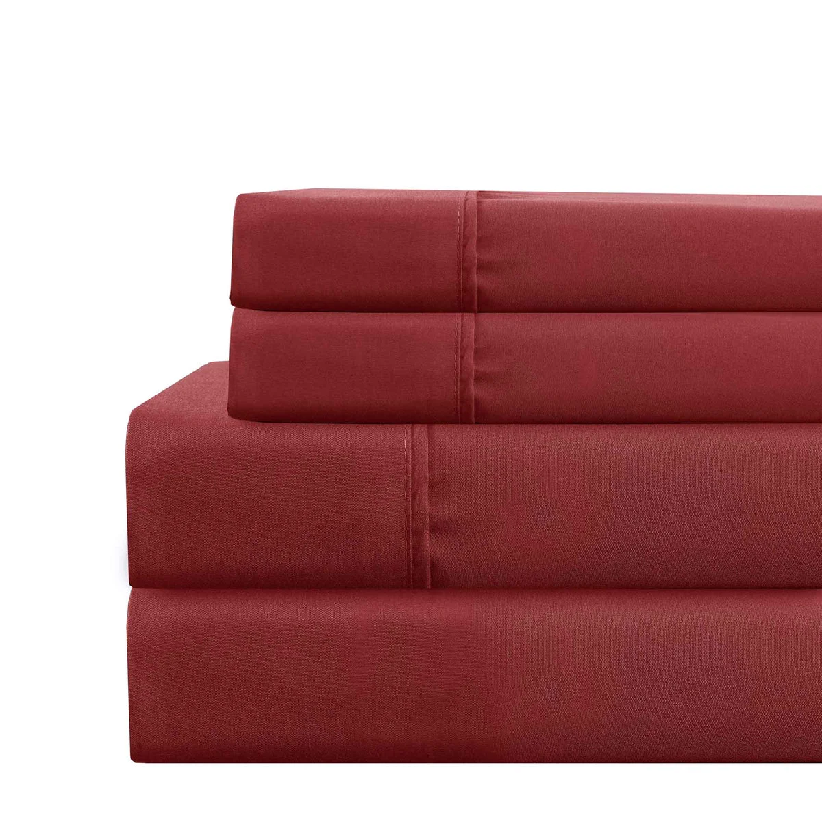 Lanester 4 Piece Deep Pocket Queen Size Microfiber Sheet Set The Urban Port, Red