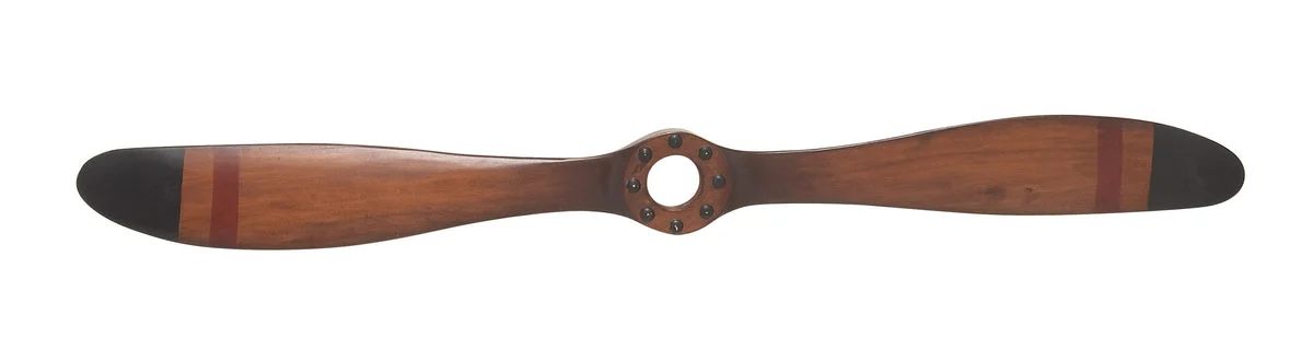 Benzara BM216565 Vintage Airplane Propeller Wall Decor with Mounting Hardware, Orange