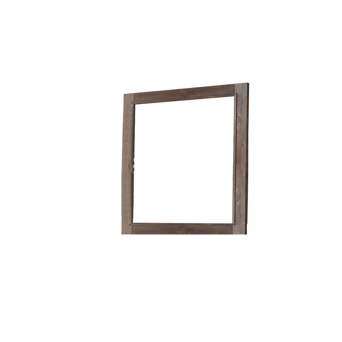 Benzara Transitional Wooden Frame Dresser Mirror with Natural Grain Details, Brown