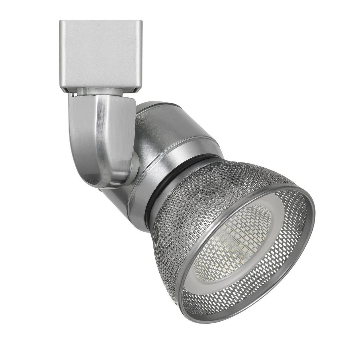 Benzara BM220587 10W Integrated Led Metal Track Fixture with Mesh Head, Silver