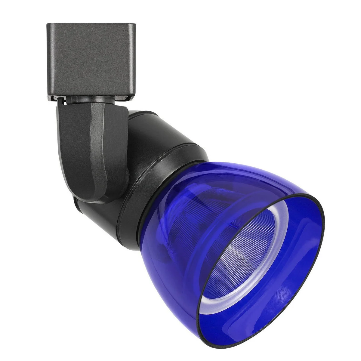 Benzara BM220595 10W Integrated Led Track Fixture with Polycarbonate Head, Black and Blue