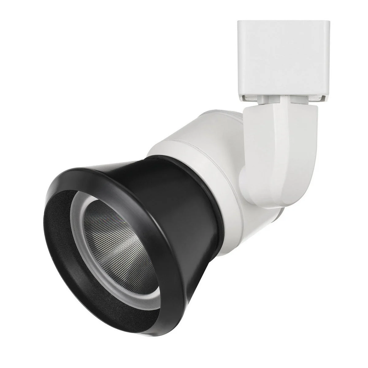 Benzara BM220629 10W Integrated Led Metal Track Fixture with Cone Head, White and Black