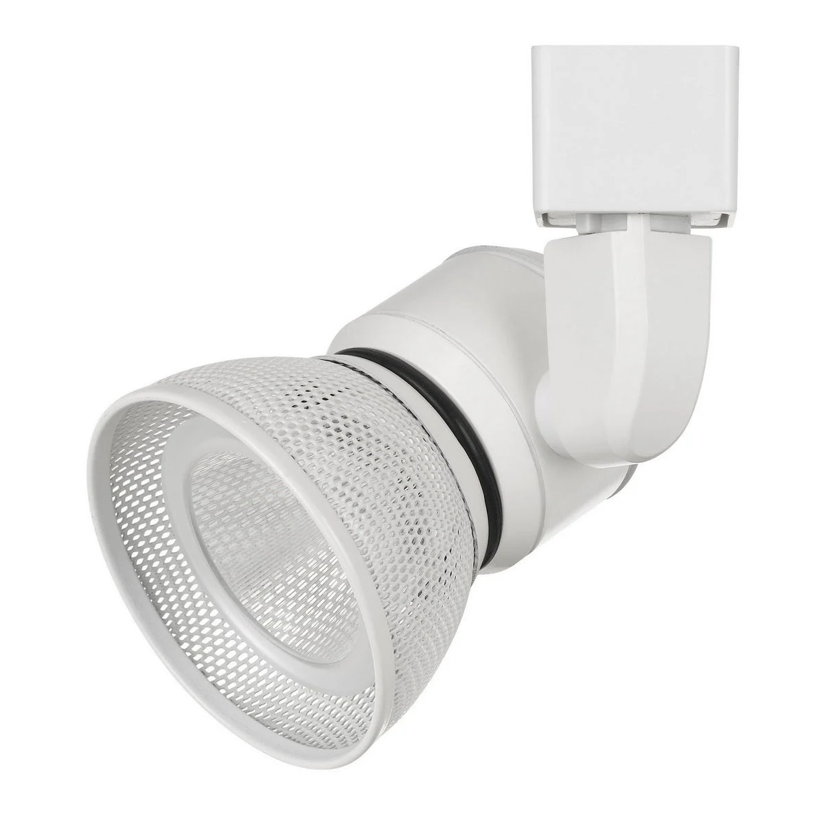 Benzara BM220638 10W Integrated Led Metal Track Fixture with Mesh Head, White
