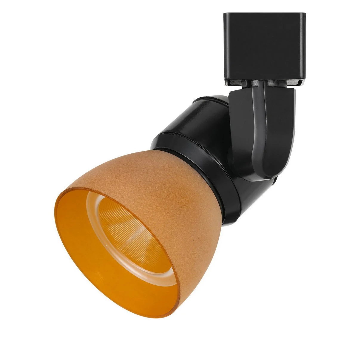 Benzara BM220670 Metal and Frosted Polycarbonate Led Track Fixture, Yellow and Black