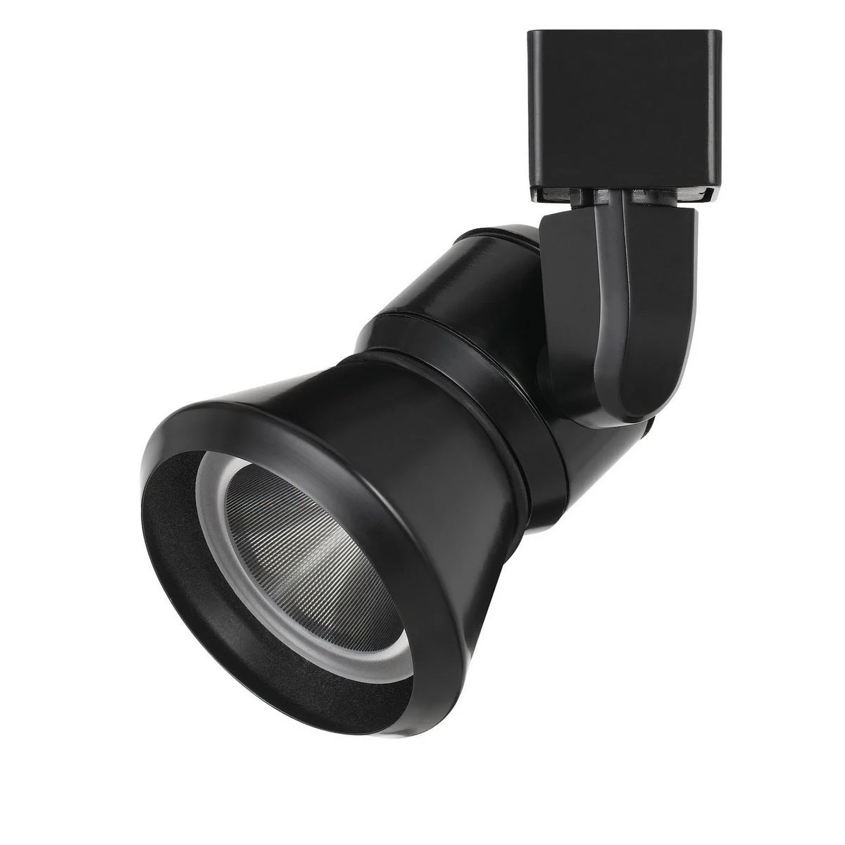 Benzara BM220673 Metal Frame Led Track Fixture with Conical Shade, Black
