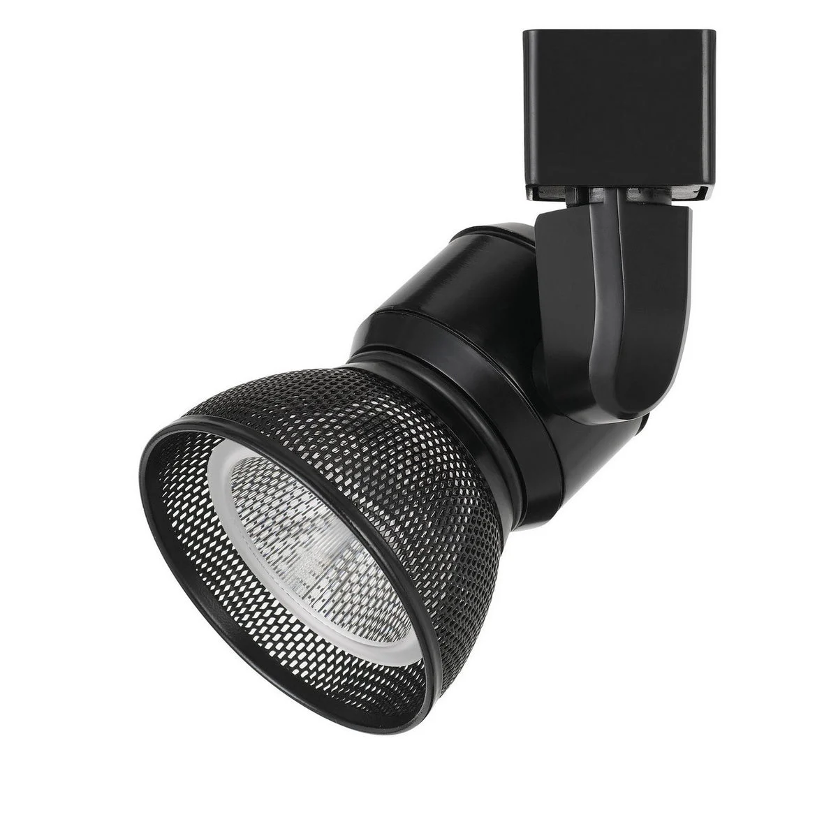 Benzara BM220678 Metal Frame Led Track Fixture with Mesh Shade, Black
