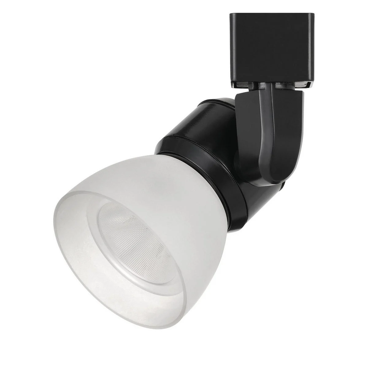 Benzara BM220684 Metal and Frosted Polycarbonate Led Track Fixture, White and Black