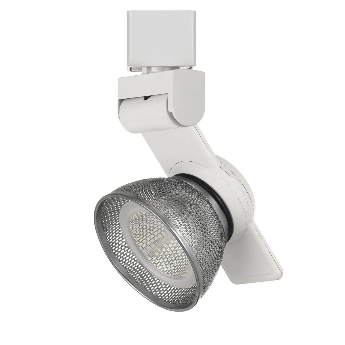 Benzara BM220693 12W Integrated Led Metal Track Fixture with Mesh Head, Gray and Black