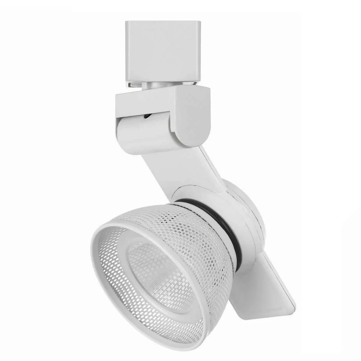 Benzara BM220696 12W Integrated Led Metal Track Fixture with Mesh Head, White