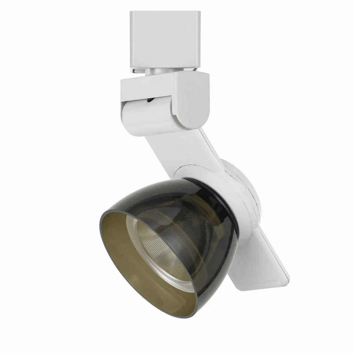 Benzara BM220697 12W Integrated Led Metal Track Fixture with Oval Shape Head,White and Brown