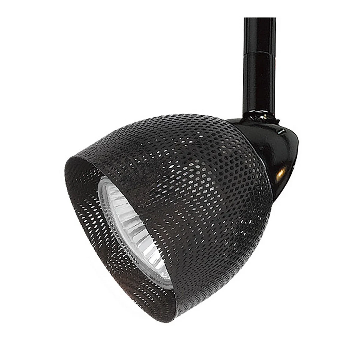 Benzara BM220745 Round Metal Mesh Shade Track Light Head and Frame, Black