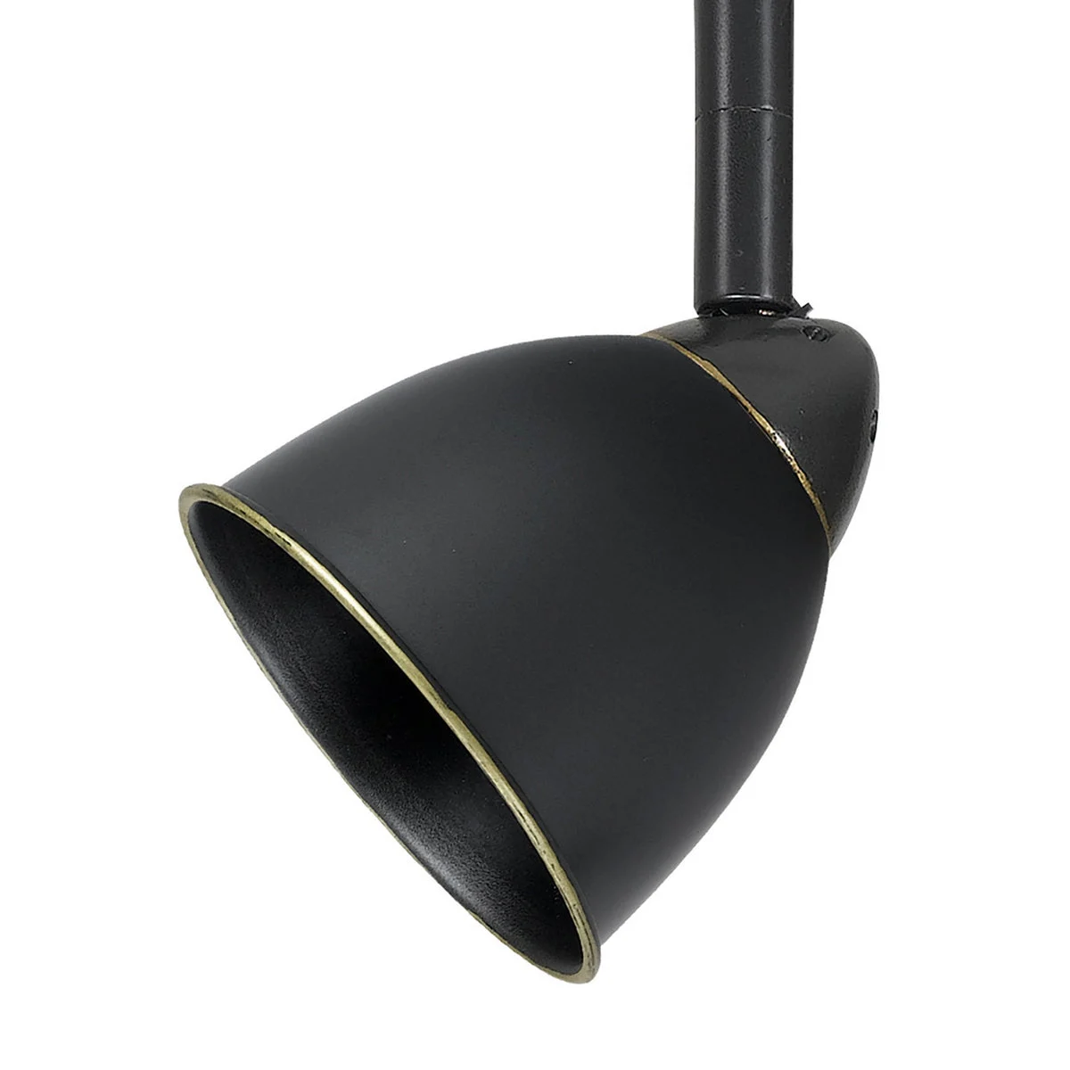 Benzara BM220758 Round Metal Shade Track Light Head and Frame, Dark Bronze