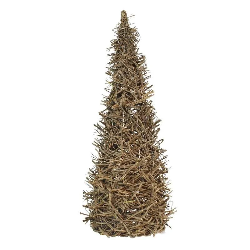Benzara Wooden Rustic Accent Decor with Cork Branch Tree Design, Large, Brown