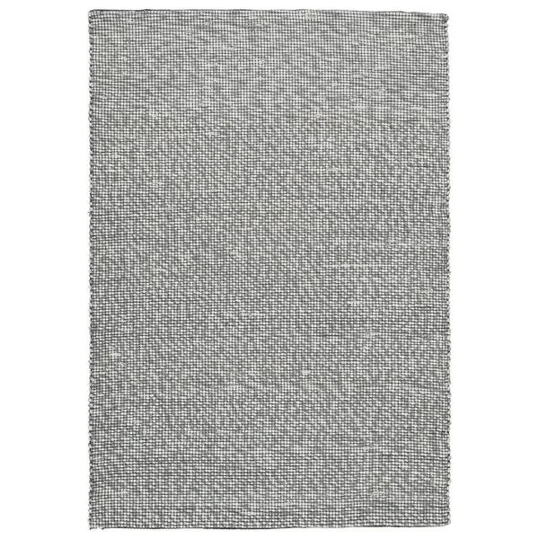 Benzara 84 x 60 Hand Woven Woolen Rug with Textured Details, Medium, Gray