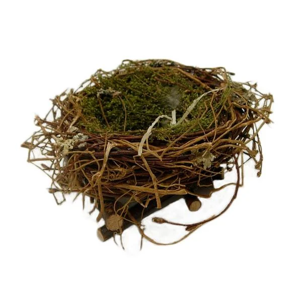 Benzara BM229341 Handmade Accent Decor with Bird Nest Design, Small, Brown
