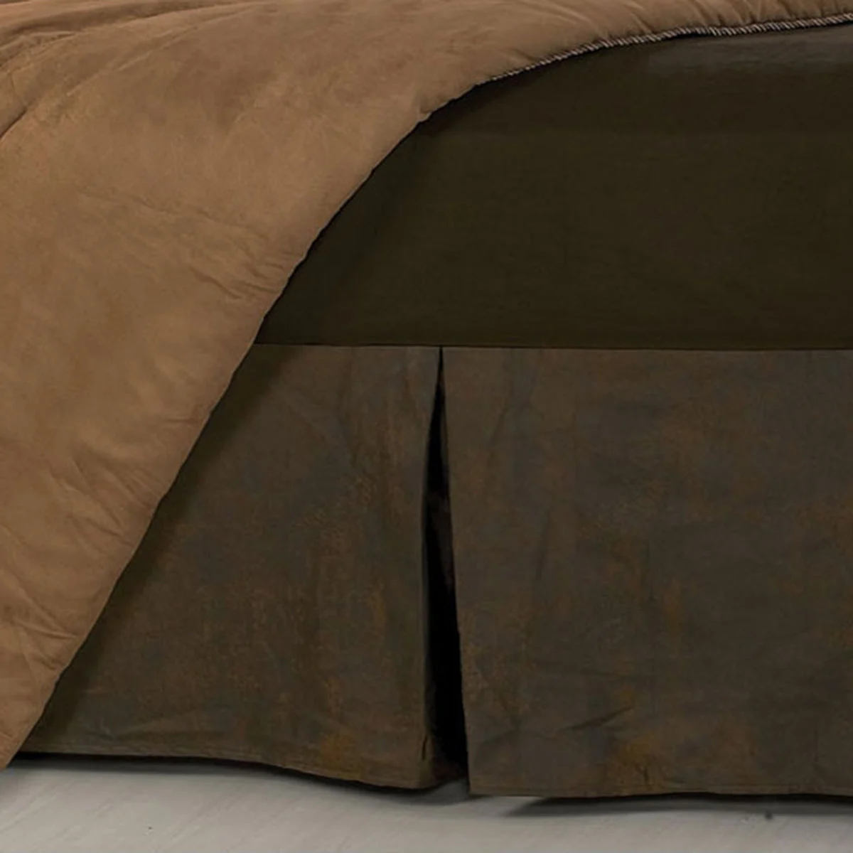 HiEnd Accents Faux Leather Bed Skirt