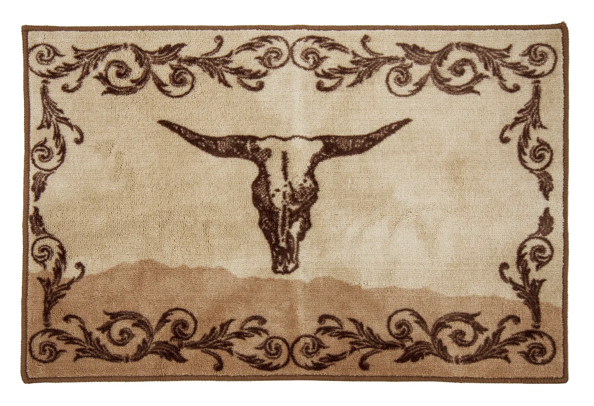 HiEnd Accents Scroll with Skull Rug