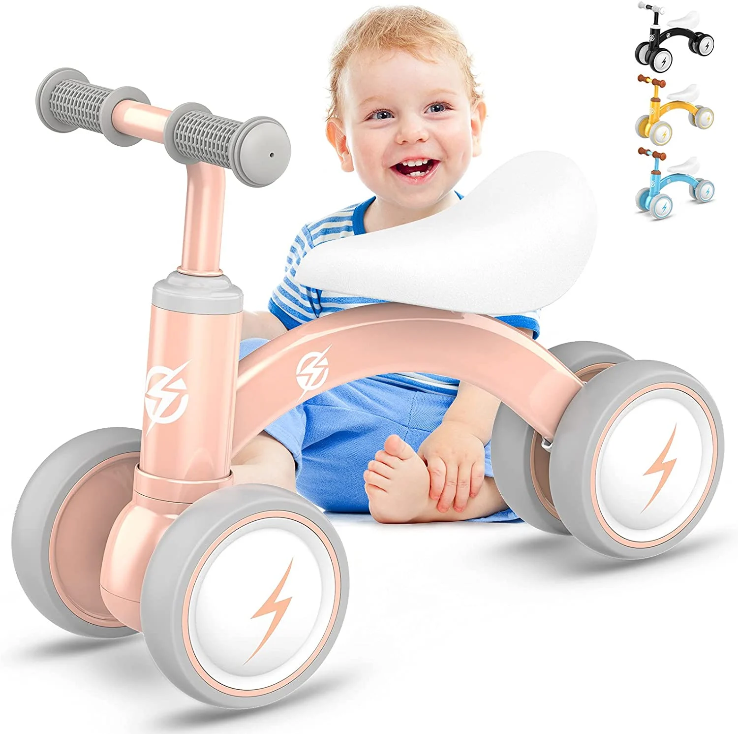 Baby Balance Bikes,Toddler Bikes, Kids Riding Toys, Soft Seat for 1 Year Old, Pink