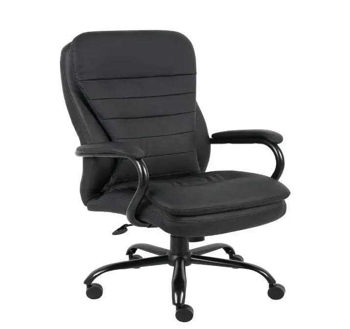 Boss Office Products B991-CP Heavy Duty Double Plush CaressoftPlus Chair-400 Lbs, Black