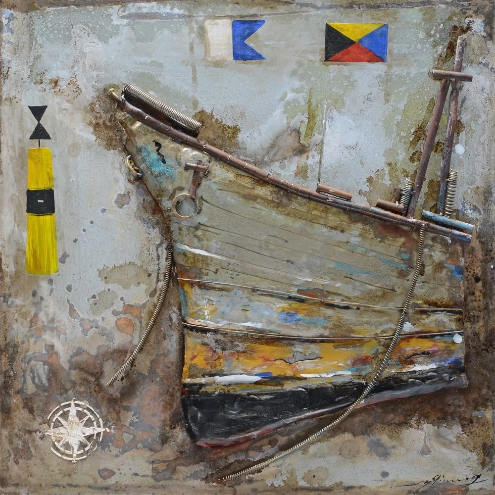 Antiqued Ship Metal Art by The Urban Port