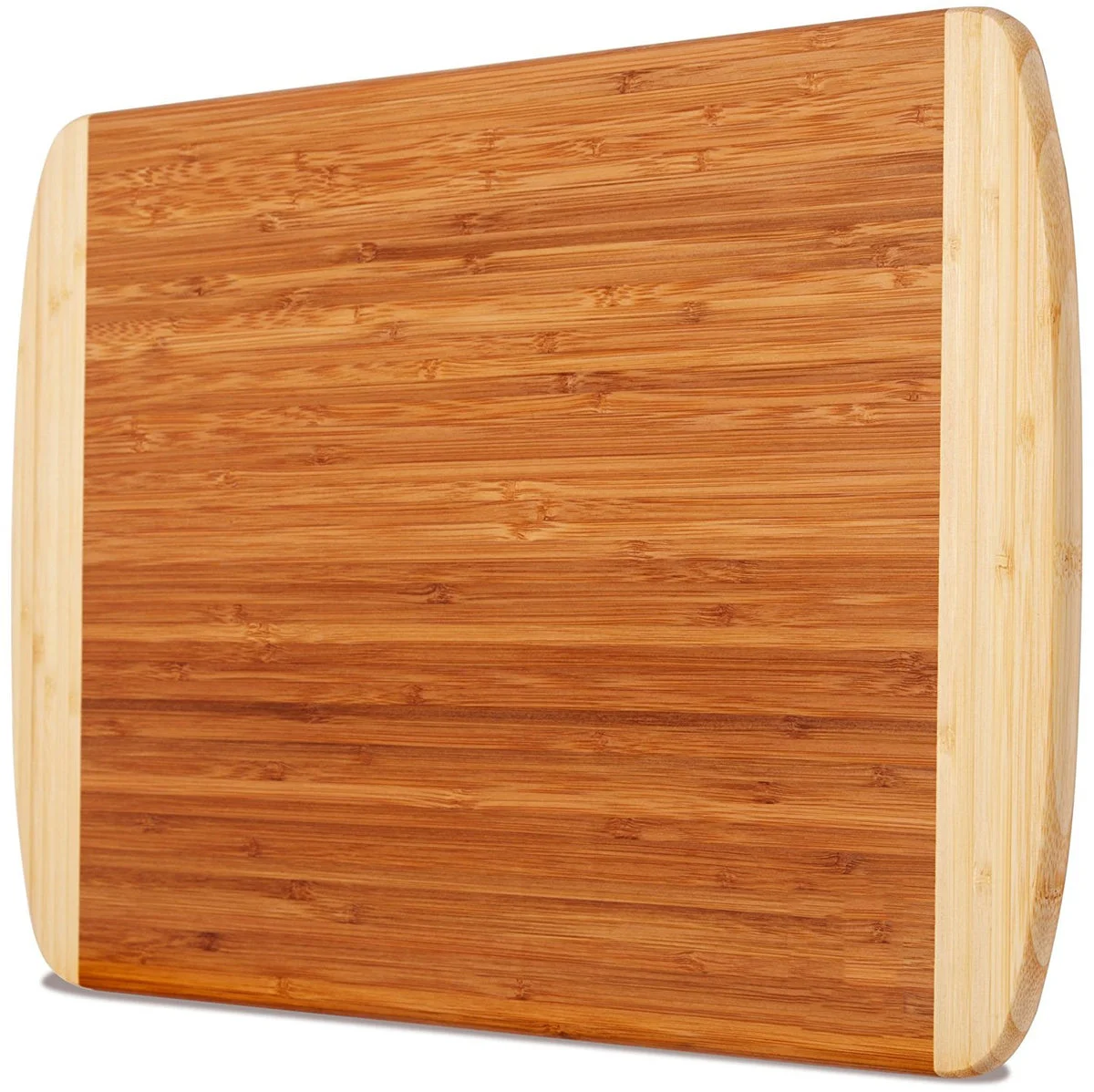 Benzara Dual Tone Finish Wooden Large Cutting or Chopping Board, Brown