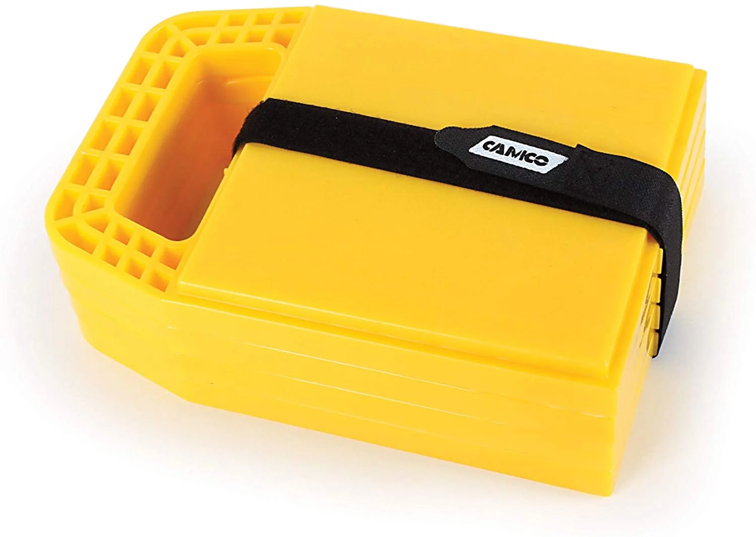 Camco RV Stabilizing Jack Pads, 6.5 Inch x 6.5 Inch Pad – 4 Pack (44595), Yellow