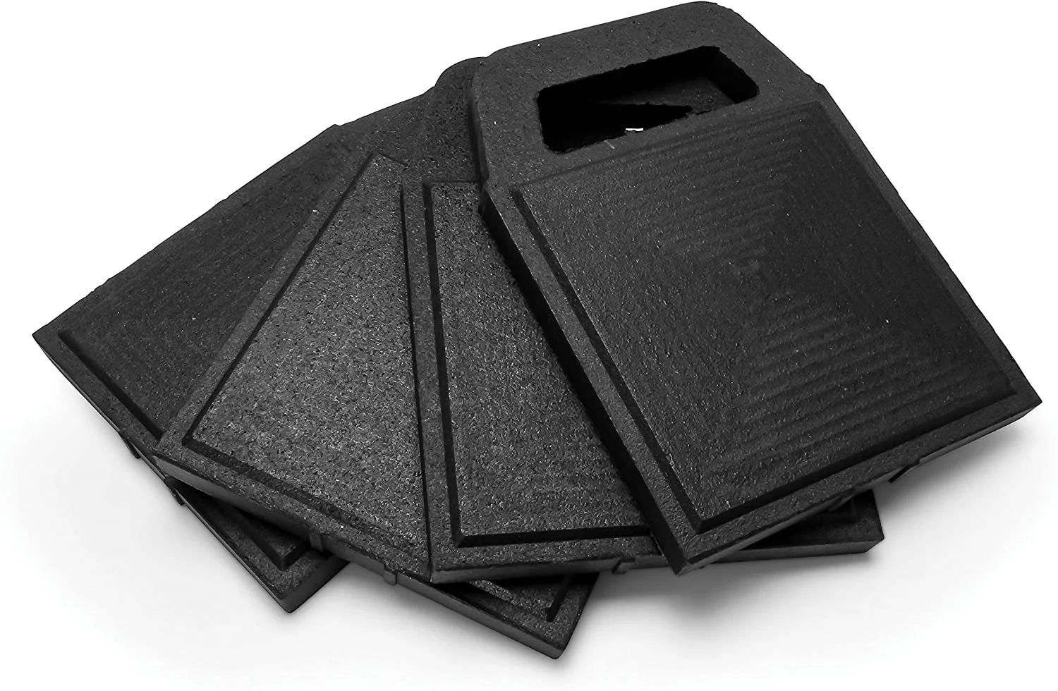 Camco Stabilizer Jack Flex Pads – UV Resistant & Weatherproof – 4 Pack (44591) , Black