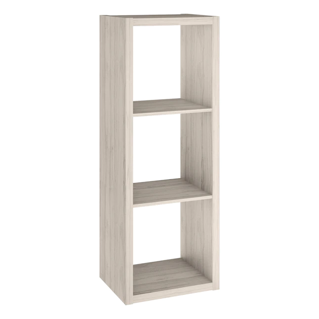 ClosetMaid  43.98-in H x 15.87-in W x 13.5-in D Bleached Walnut Wood Laminate 3 Cube Organizer
