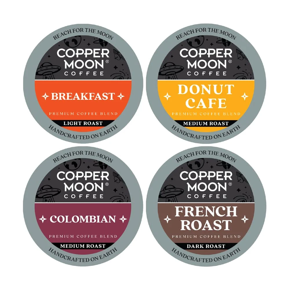 Copper Moon Single Serve Coffee Pods for Keurig K Cup Brewers, Variety Pack, 80 Count
